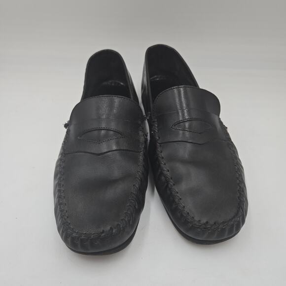 Clif Paris Hand Made Black Leather Loafer Italy Dress Shoes Size 10 Men (43 EUR) main image 2
